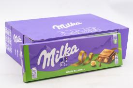 Молочный шоколад Milka Whole Nuts с цельным фундуком 250 грамм