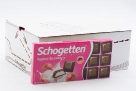 Молочный шоколад Schogetten Yoghurt-Strawberry "Йогурт-Клубника" 100 грамм