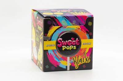 Карамель на палочке Sweet Pops Black со вкусами кола-лимон-лайм, кола-вишня 10 гр