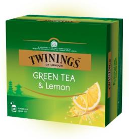 Чай Twinings зеленый с ароматом лимона (50 пак.) 80 гр