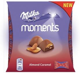 Конфеты Milka Moments Almond Caramel 96 грамм