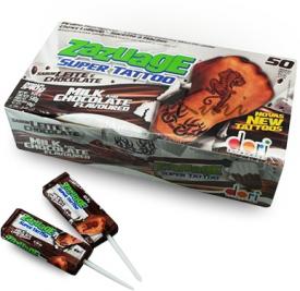 Жевательная конфета Zazuage Milk and Chocolate Super Tattoo 108 грамм